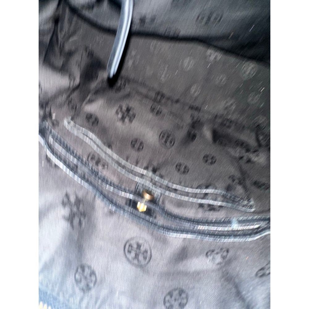 Women's Tory Burch Black Quilted Leather Shoulder Bag One Size Gold Chain - Picture 15 of 16